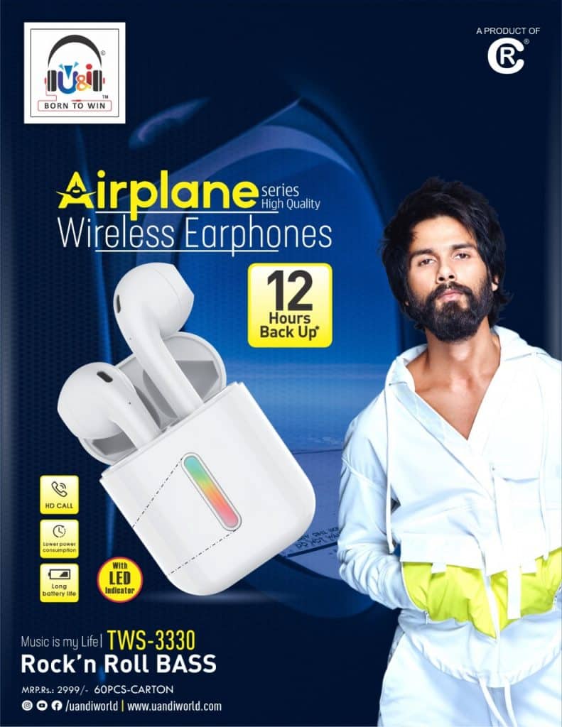 U&i launches “Airplane” Wireless Earphone with 12 hours of battery life